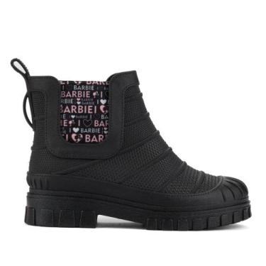 Imagem de Bota Infantil Feminina Grendene Kids Barbie, Preto, 31/32