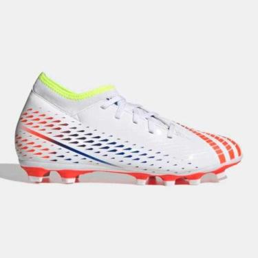 Imagem de Chuteira adidas predator edge.4 sock campo fxg gw0993, Branco, Coral, 