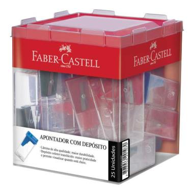 Imagem de Apontador c/ deposito cores sortidas Faber CastellCX 25 UN