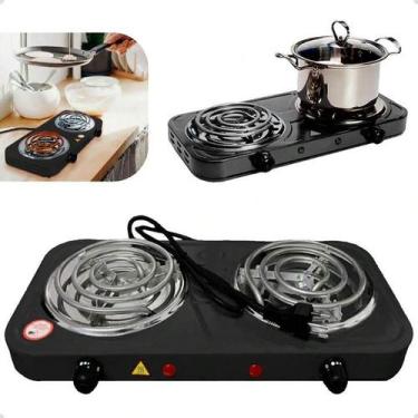 Imagem de UltraFogão Cooktop aspiral Portátil 2 bocas 2000w - 110v portátil 5 te