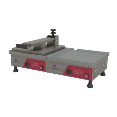 Imagem de Prensa Chapa Conjugada Profissional Elétrica para Lanche PRA-45EC P43290 Cinza 220V Progás
