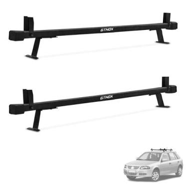 Imagem de Rack de Teto Universal Duplo Cargo 1,20m Com Orelhinha Preto - Gtnox