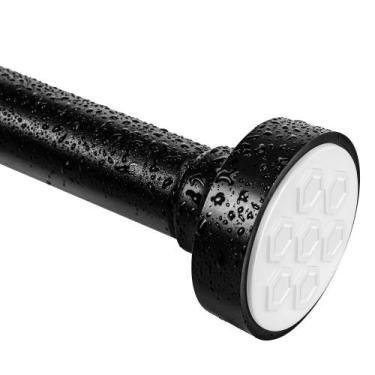 Imagem de Vareta de cortina de chuveiro Glanhook Matte Black ajustável 80-178 cm