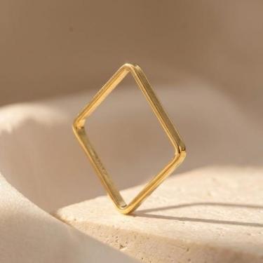 Imagem de Anel xuxa quadrado - ALBAA JOIAS, Dourado, Dourado, 14