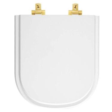Imagem de Tampa de Vaso MDF Com Amortecedor Vogue Plus Branco para bacia Deca co