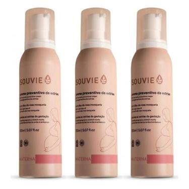 Imagem de Kit 3 Creme Preventivo Estrias Materna Hidratante Souvie