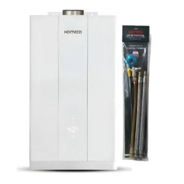 Imagem de Aquecedor de Água A Gás Komeco Ko 21d Home Branco 21 Litros Glp Com Kit Ligação