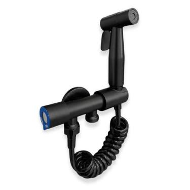 Imagem de Ducha Higiênica Black Registro Duplo Redondo Metal com Gatilho Metal -