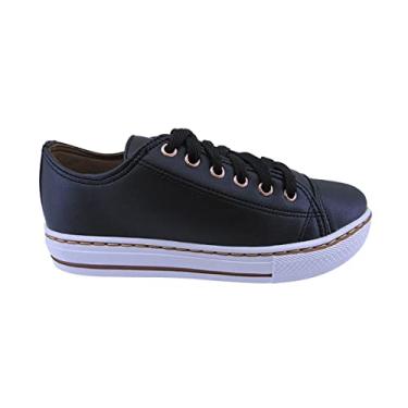 Imagem de Tênis Moviz Casual Leve Feminino Cor:Preto;Tamanho:37