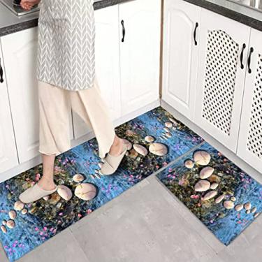 Imagem de jia cool 1 peça conjunto de tapetes de cozinha antiderrapante tapete para capacho de cozinha conjunto de tapete de corredor design (40,64 x 119,44 cm)