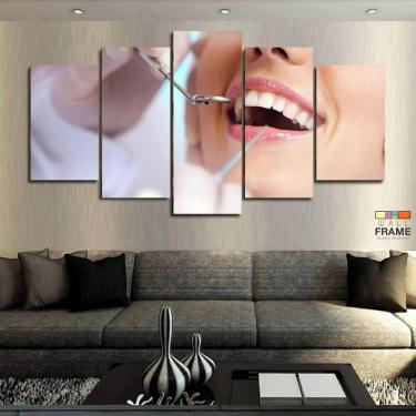 Imagem de Quadros Decorativos Dentista Odonto 63x130mt em Tecido