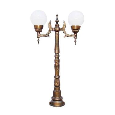 Imagem de Poste Chinês Para Jardim De Alumínio 02 Globos 1,12M