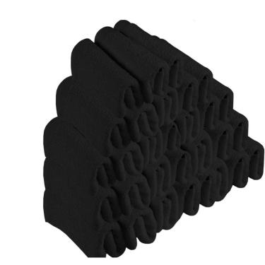 Imagem de Kit 30 Toalhas de Rosto Para Salão Beleza 100% Algodão 40 x 65 cm Preta