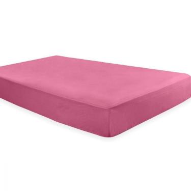 Imagem de Lençol Avulso Rosa Liso Queen Malha 100% Algodão