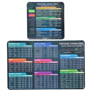 Imagem de conjunto de folhas de tempo de cozimento de panela de pressão elétrica conjunto de folhas guia de referência rápida,Referência de cozinha, acessório de guia de referência clara e fácil de cozinhar e instruções de proporção de líquido, referência de cozinha, pressão elétrica C