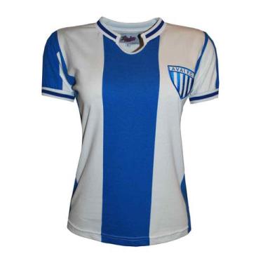 Imagem de Camisa Avaí 1975 Liga Retrô Feminina  Azul E Branca G