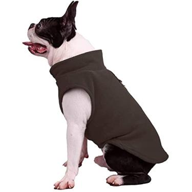 Imagem de Hunkie Suéter de lã elástico pulôver para cães, roupa quente de inverno para cães com colete de clima frio com listras reflexivas para cães pequenos, médios e grandes, B, GG