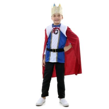Imagem de Fantasia Rei Infantil com Capa e Coroa
 P
