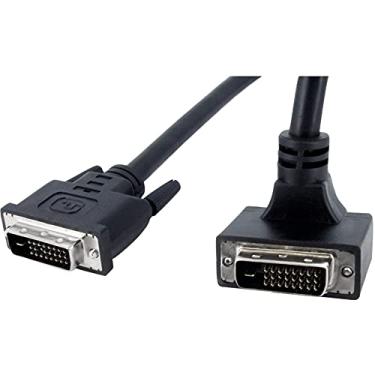 Imagem de StarTech.com cabo de monitor DVI-D de 2 m com ângulo de inclinação de 90 graus M/M - Cabo de vídeo DVI-D macho para macho de 25 pinos preto de 1,8 m - 2560 x 1600 (DVIDDMMBA6)