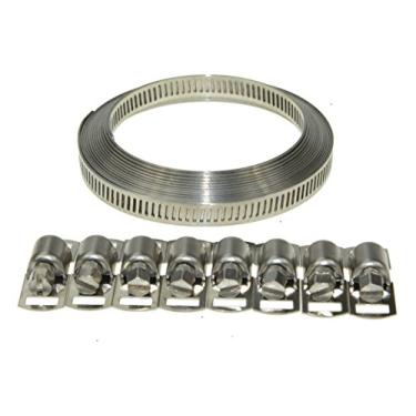 Imagem de Swordfish 80050-8 mm Largura Banda de aço inoxidável Mangueira Conjunto de braçadeira, faça você mesmo sua mangueira grampo