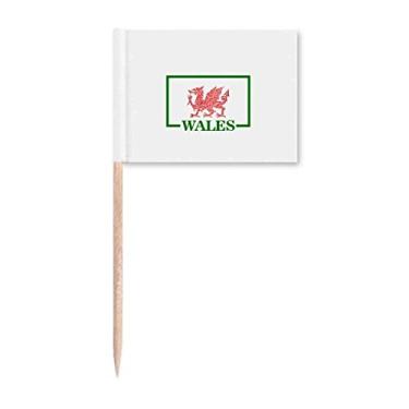 Imagem de Bandeira de dragão galês caixa art déco presente moda palito de dente bandeiras marcador decoração de festa