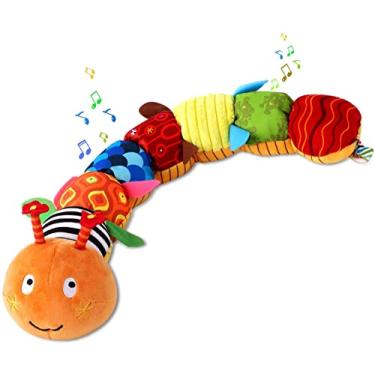 Imagem de Brinquedos musicais de lagarta para bebês, brinquedos infantis, cores brilhantes, textura com chocalho e enrugamento, brinquedos de pelúcia sensoriais, brinquedos de desenvolvimento para crianças, recém-nascidos, meninas, meninos, acima de 0 6 meses de idade