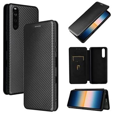 Imagem de For Sony 10 III Carbon Fiber Texture Horizontal Flip TPU + PC + PU Leather Case with Card Slot