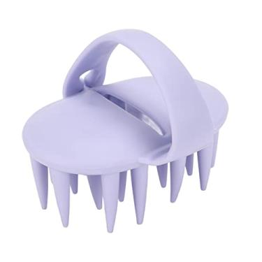 Imagem de Escova para Xampu, Escova de Limpeza Corporal Portátil de Silicone para Hotel (Roxa)