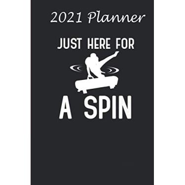 Imagem de 2021 Planner - Cavalo com pomo de ginástica engraçado aqui para uma rotação: agenda diária 2021, mapa dos EUA, feriado dos EUA, 15 x 23 cm, 136 páginas