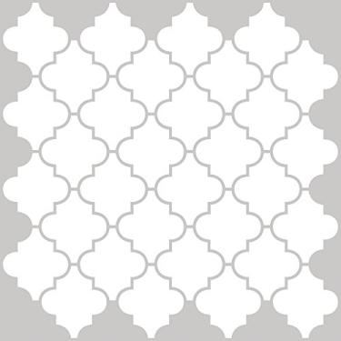 Imagem de In Home NH2360 Placas de parede Quatrefoil para destacar e colar, branco e off-white