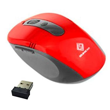 Imagem de Mouse Sem Fio Wifi Usb 1600dpi Optico 3d Qualidade Cor Vermelho