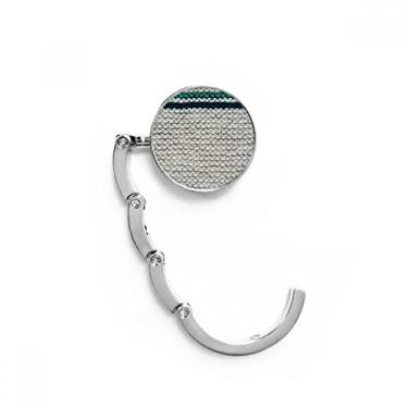 Imagem de Gancho de mesa de tecido de malha de linho cinza abstrato fecho decorativo gancho dobrável