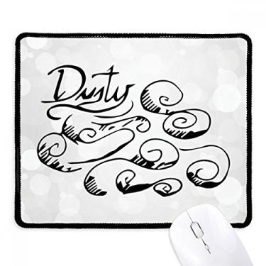 Imagem de Mousepad com estampa de clima nublado pintado à mão, borda costurada, tapete de borracha para jogos