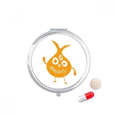 Imagem de Caixa de comprimidos alienígena amarela, caixa de armazenamento de medicamentos, dispensador de comprimidos