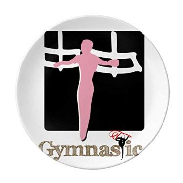 Imagem de China Sports Anéis de Ginástica Prato Olímpico Decorativo de Porcelana Salver Prato de Jantar