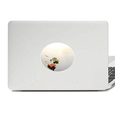 Imagem de Adesivo de vinil com emblema de folhas caídas para laptop e notebook
