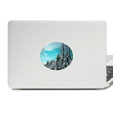 Imagem de Adesivo de notebook com emblema de vinil céu azul de pinho nuvens