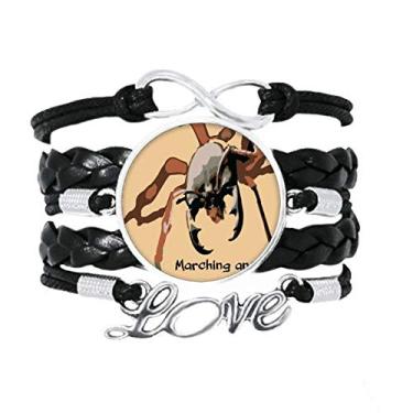 Imagem de OFFbb-USA River Marching Ants Art Deco Presente Fashion Pulseira Amor Acessório de Couro Trançado Corda Pulseira Presente