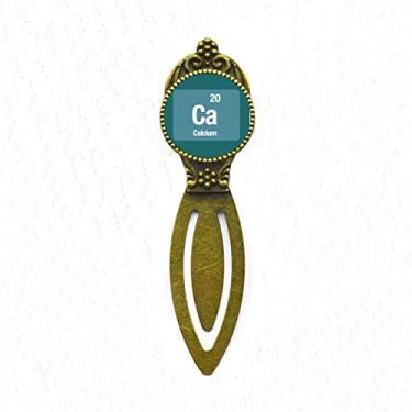 Imagem de Marcador de página retrô com elemento químico de cálcio Ca