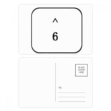 Imagem de Conjunto de 6 cartões postais de aniversário com símbolo de teclado