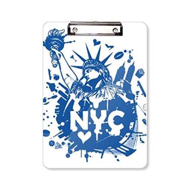 Imagem de Placa de apoio para prancheta New York City USA of Liberty A4