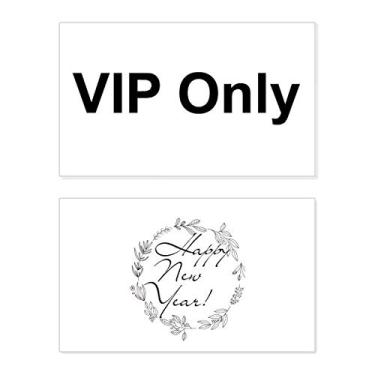 Imagem de Vip Only Black Symbol Pattern New Year Festival Greeting Card Bless Message Gift