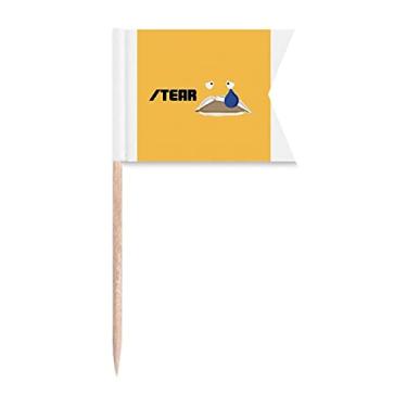 Imagem de Sad Yellow Emotion, bandeiras de palito de dente de lágrima para decoração de bolo de festa