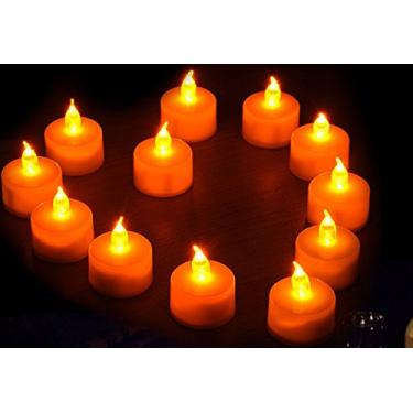 Imagem de 12 Velas De LED -Cor Branca - Luz do LED Amarela
