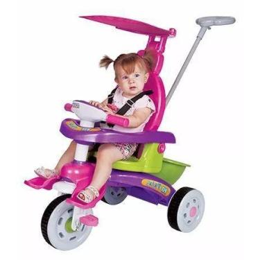 Imagem de Triciclo Infantil Fit Trike Rosa Haste Som Pronta Entrega - Magic Toys