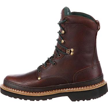 Imagem de Georgia Boot Men's G83 8" Safety Toe Georgia Giant Work Shoes,Soggy Brown Full Grain Leather,14 W US