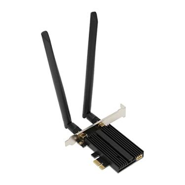 Imagem de PCIe WiFi Card, AX210 PCIe WiFi 6E Card Network Card Adapter for Desktop, Gaming, Bluetooth 5.2, WPA3, 802.11ax Tri Band Wireless Adapter with Destacable Antenna