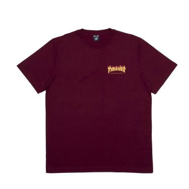 Imagem de Camiseta Santa Cruz Thrasher Flame Dot SS Masculina Bordô