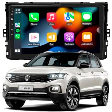Imagem de Central Multimídia 9'' Polegadas Kronos Carplay e Android Auto + Moldura + VW T-cross