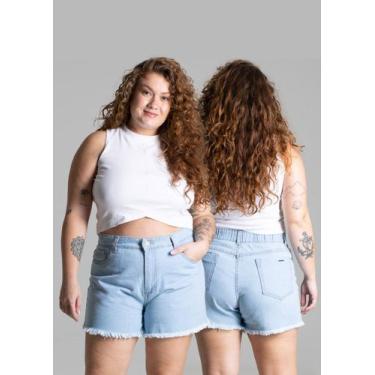 Imagem de Bermuda Jeans Feminina Sawary Plus Size